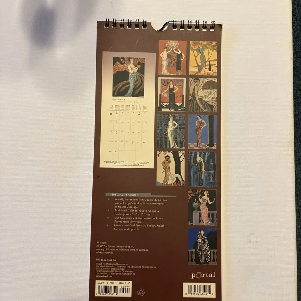 Gazette du Bon Ton Fashion Images from the Age of Art Deco 2006 Calendar 12 x 6